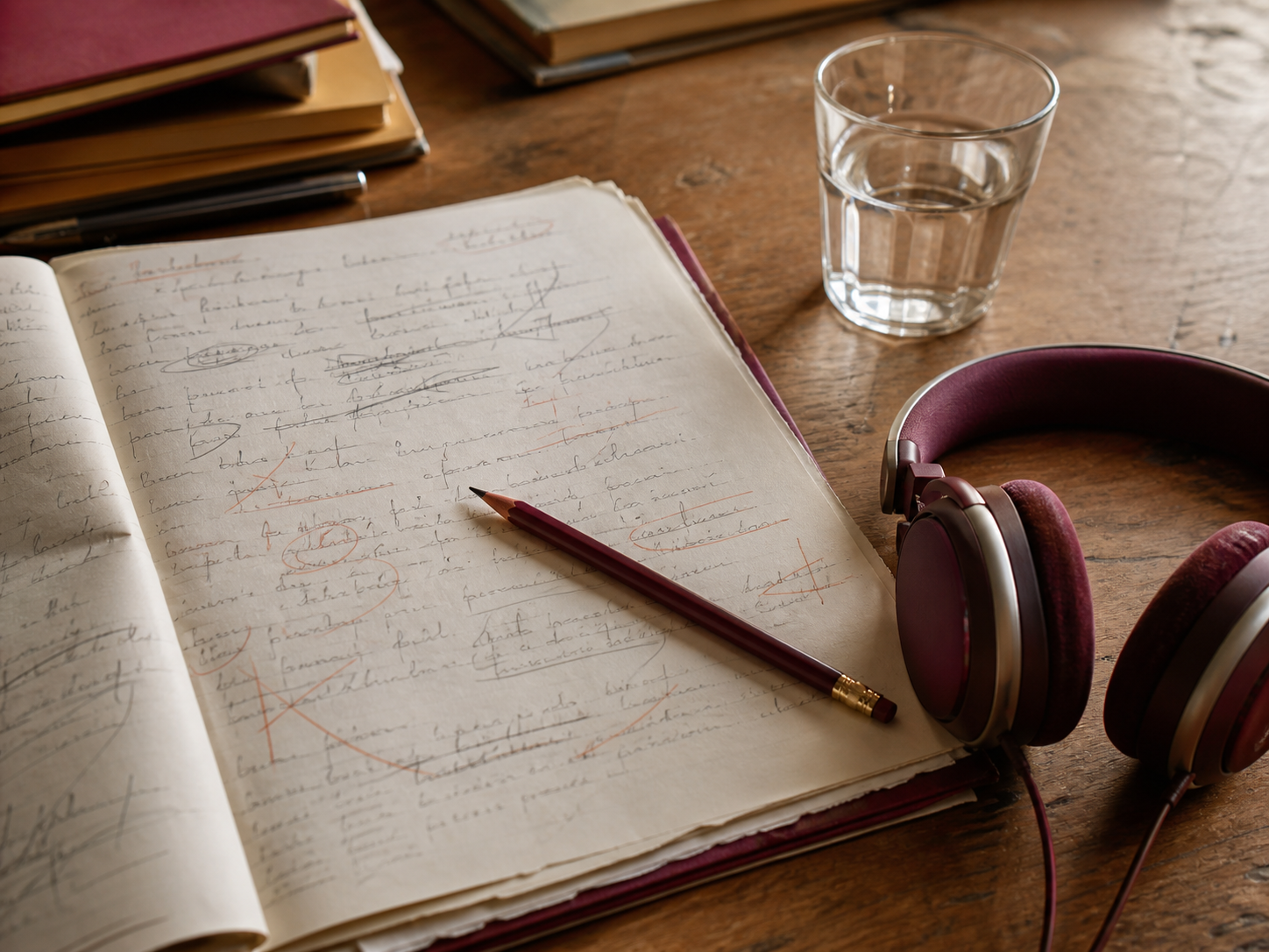 Manuscrit annoté avant enregistrement